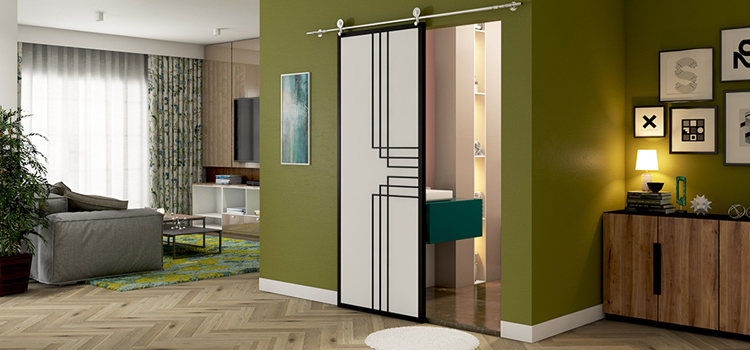 sliding bathroom door installation in Truckee